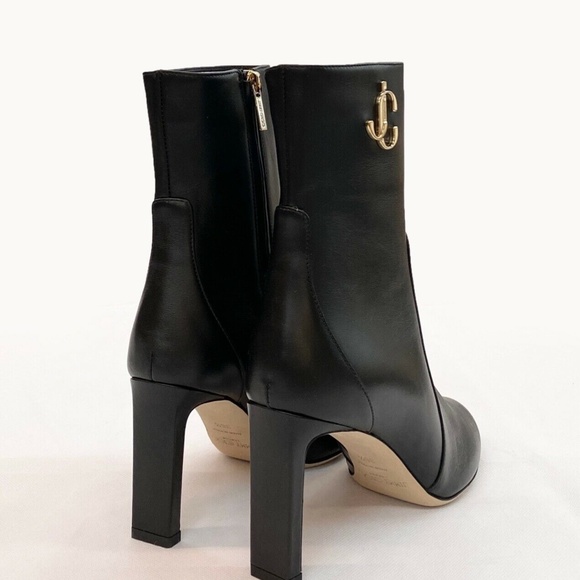 NIB Jimmy Choo JC Ankle Boot 85, Black, Calf Leather size 37 RETAIL $1195 - Picture 4 of 5